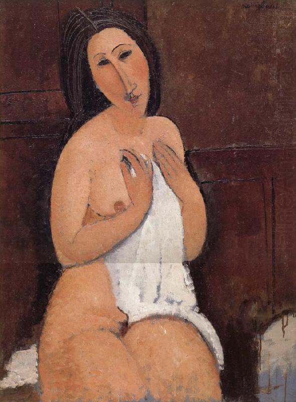 Amedeo Modigliani Nu assis a la chemise china oil painting image